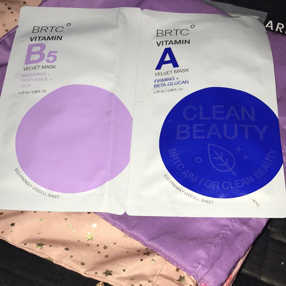 BRTC vitamin B5 velvet mask & vitamin A velvet mask New/Never opened